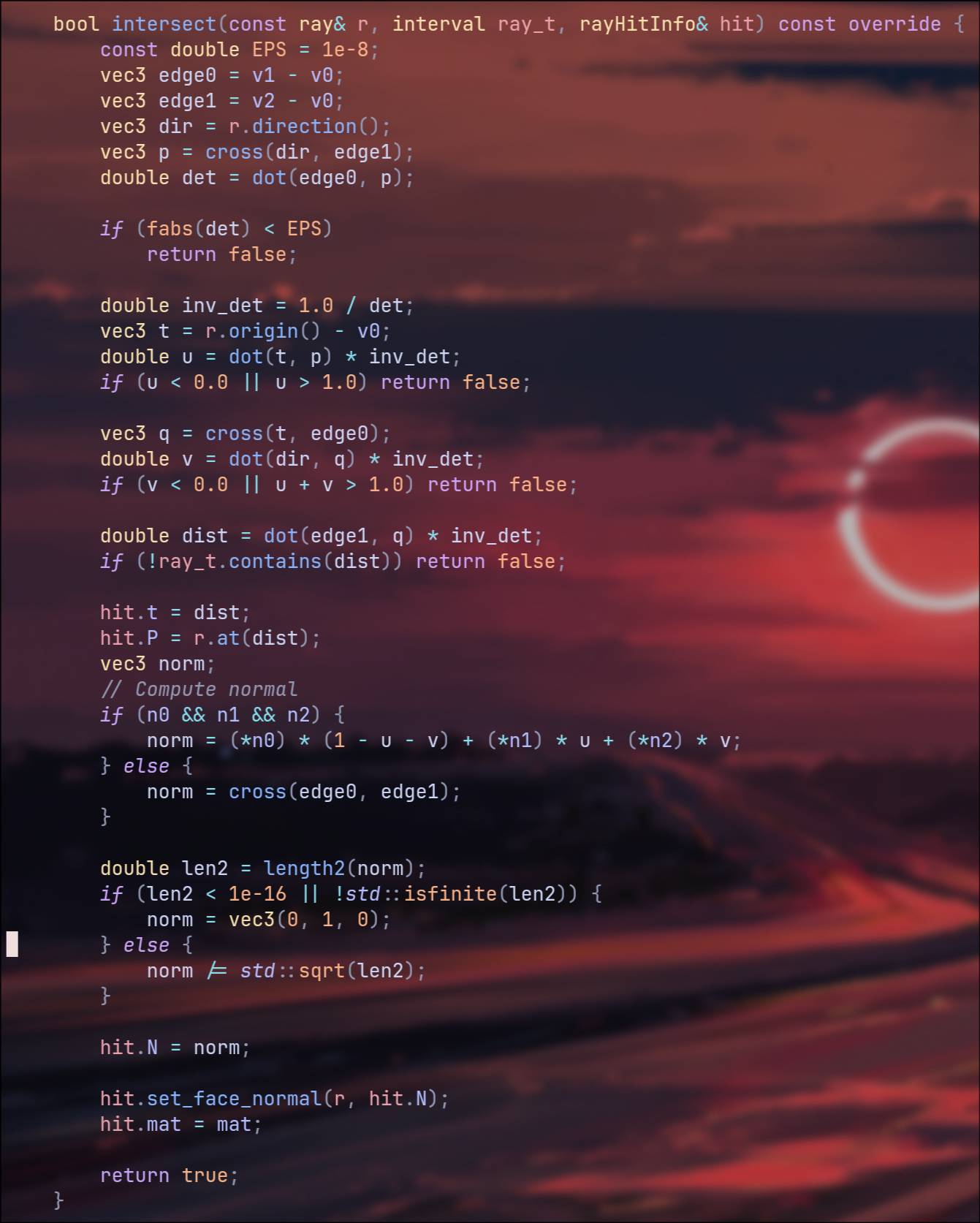 Barycentric Coordinates Code.